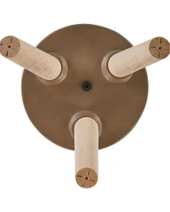 Hot Beliani Vaso per piante rialzato KOTTES 22 cm Marrone chiaro Beige Marrone Nero Oro