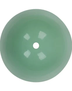 Outlet Beliani Vaso per piante rialzato LEFKI Metallo 16 cm Verde menta Oro Verde