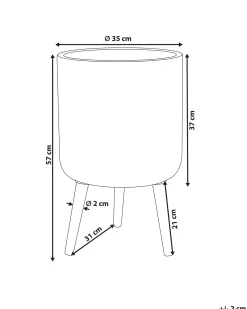 Online Beliani Vaso per piante rialzato MACLURA 35 cm Beige chiaro Beige Marrone