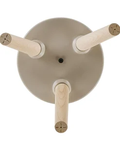 New Beliani Vaso per piante rialzato MILINA 30 cm Beige Bianco Beige Marrone