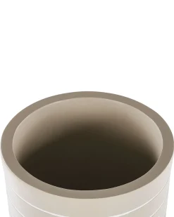 New Beliani Vaso per piante rialzato MILINA 30 cm Beige Bianco Beige Marrone