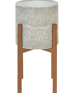 Beliani Vaso per piante rialzato PINSAPO Metallo 30 cm Grigio Marrone Grigio