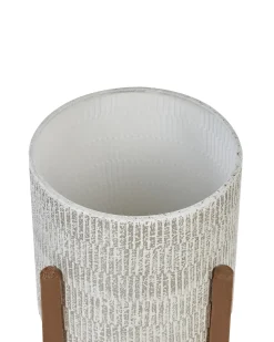 Beliani Vaso per piante rialzato PINSAPO Metallo 30 cm Grigio Marrone Grigio