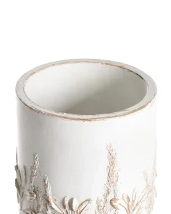 Best Beliani Vaso per piante rialzato PREWEZA 23 cm Bianco sporco Bianco Beige