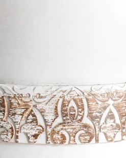 Discount Beliani Vaso per piante rialzato SKIATOS 22 cm Bianco sporco Beige Bianco Marrone