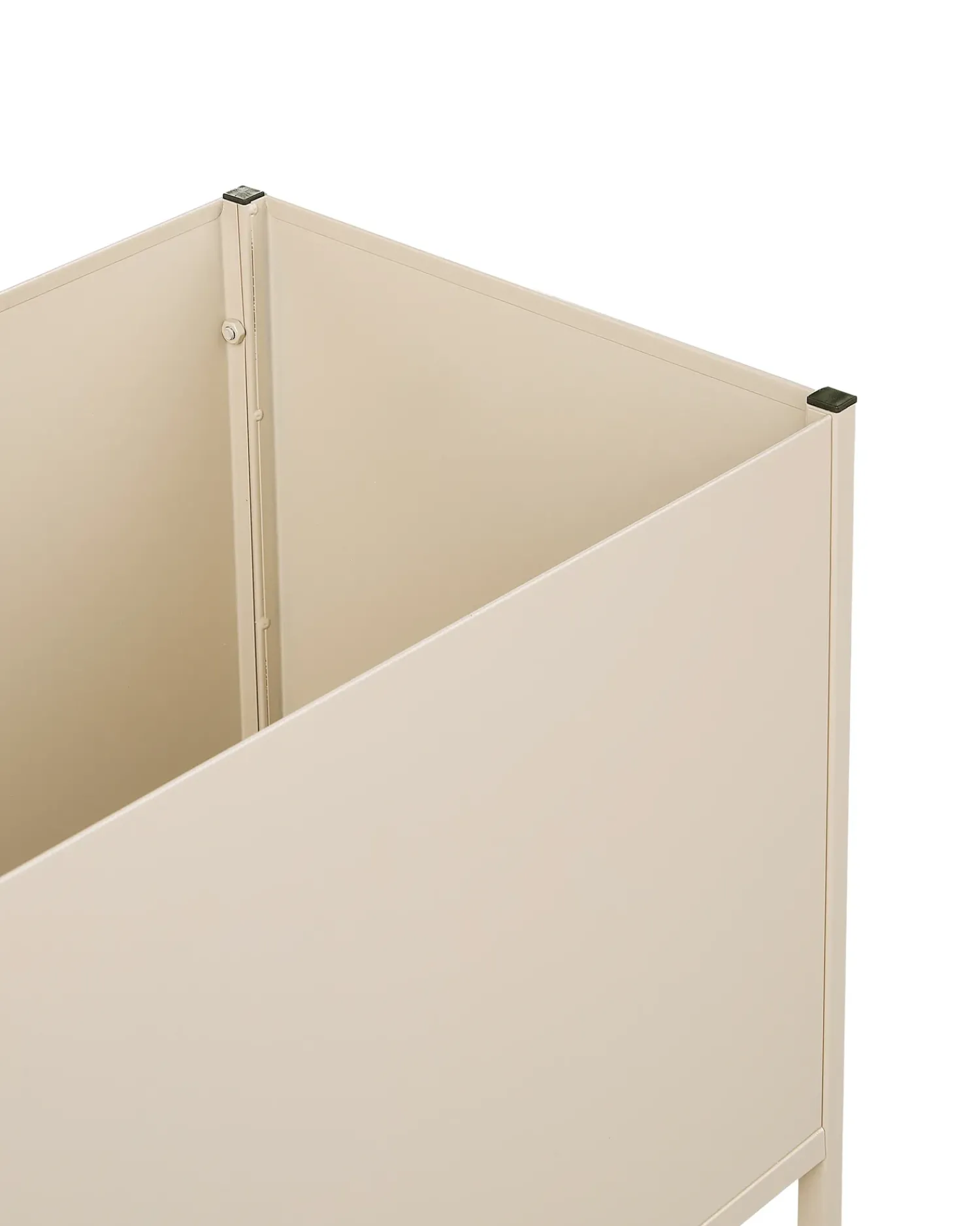 Outlet Beliani Vaso per piante rialzato TAPIEN Metallo 70 cm Beige