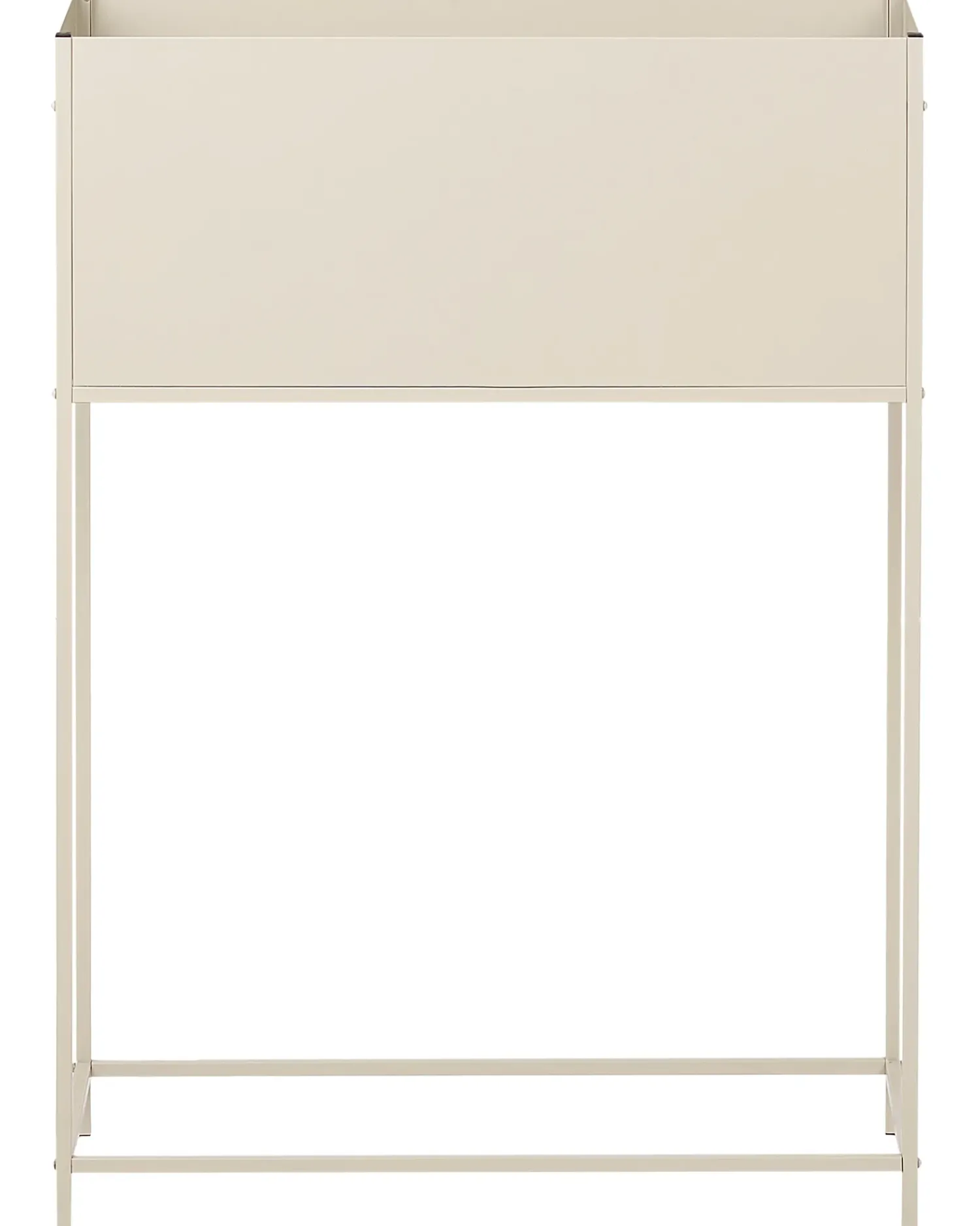 Outlet Beliani Vaso per piante rialzato TAPIEN Metallo 70 cm Beige