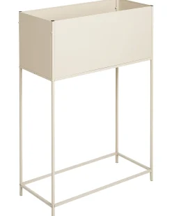 Outlet Beliani Vaso per piante rialzato TAPIEN Metallo 70 cm Beige