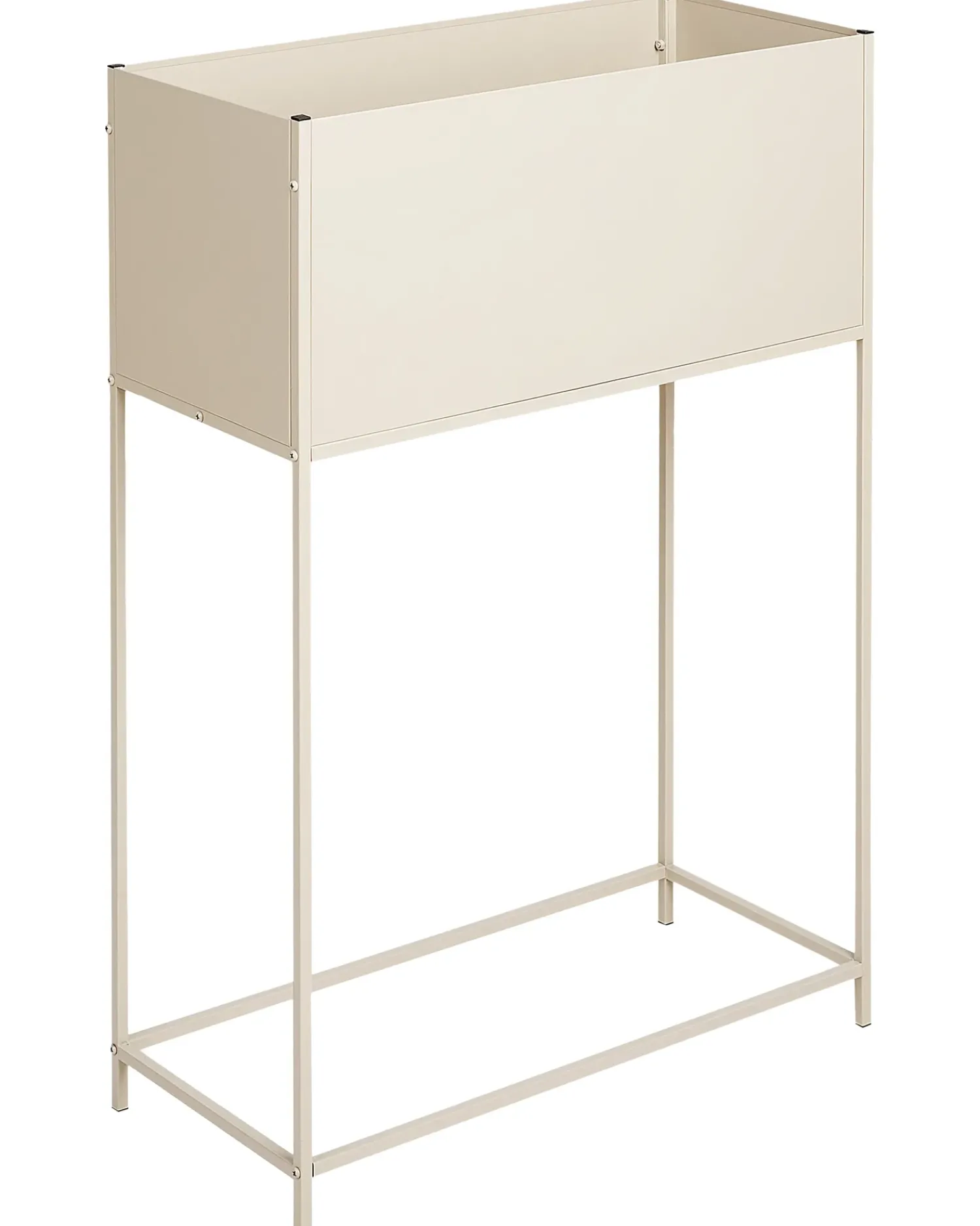Outlet Beliani Vaso per piante rialzato TAPIEN Metallo 70 cm Beige