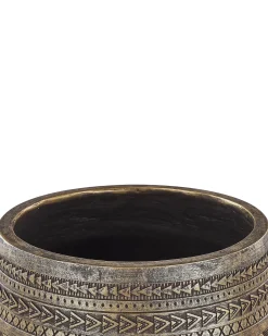 Clearance Beliani Vaso per piante rialzato VARDIANI 50 cm Oro Oro Nero