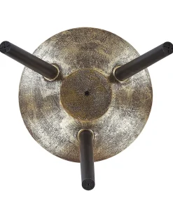 Clearance Beliani Vaso per piante rialzato VARDIANI 50 cm Oro Oro Nero