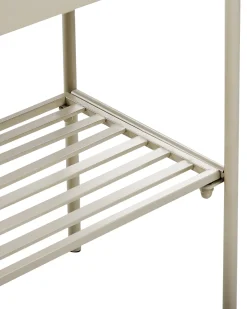 Clearance Beliani Vaso per piante rialzato VINCA Metallo 70 cm Beige Beige Nero