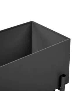 Clearance Beliani Vaso per piante rialzato VINCA Metallo 70 cm Nero