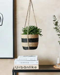 Clearance Beliani Vaso per piante RUFFE Alghe marine 18 cm Naturale Marrone Nero