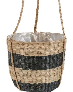 Clearance Beliani Vaso per piante RUFFE Alghe marine 18 cm Naturale Marrone Nero