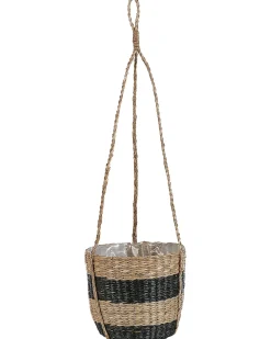 Clearance Beliani Vaso per piante RUFFE Alghe marine 18 cm Naturale Marrone Nero