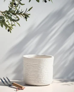 Sale Beliani Vaso per piante SAMOS 26 cm chiaro Beige