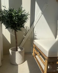 Sale Beliani Vaso per piante SAMOS 26 cm chiaro Beige