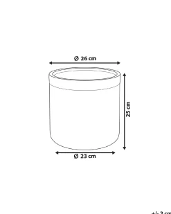 Hot Beliani Vaso per piante SAMOS Grigio