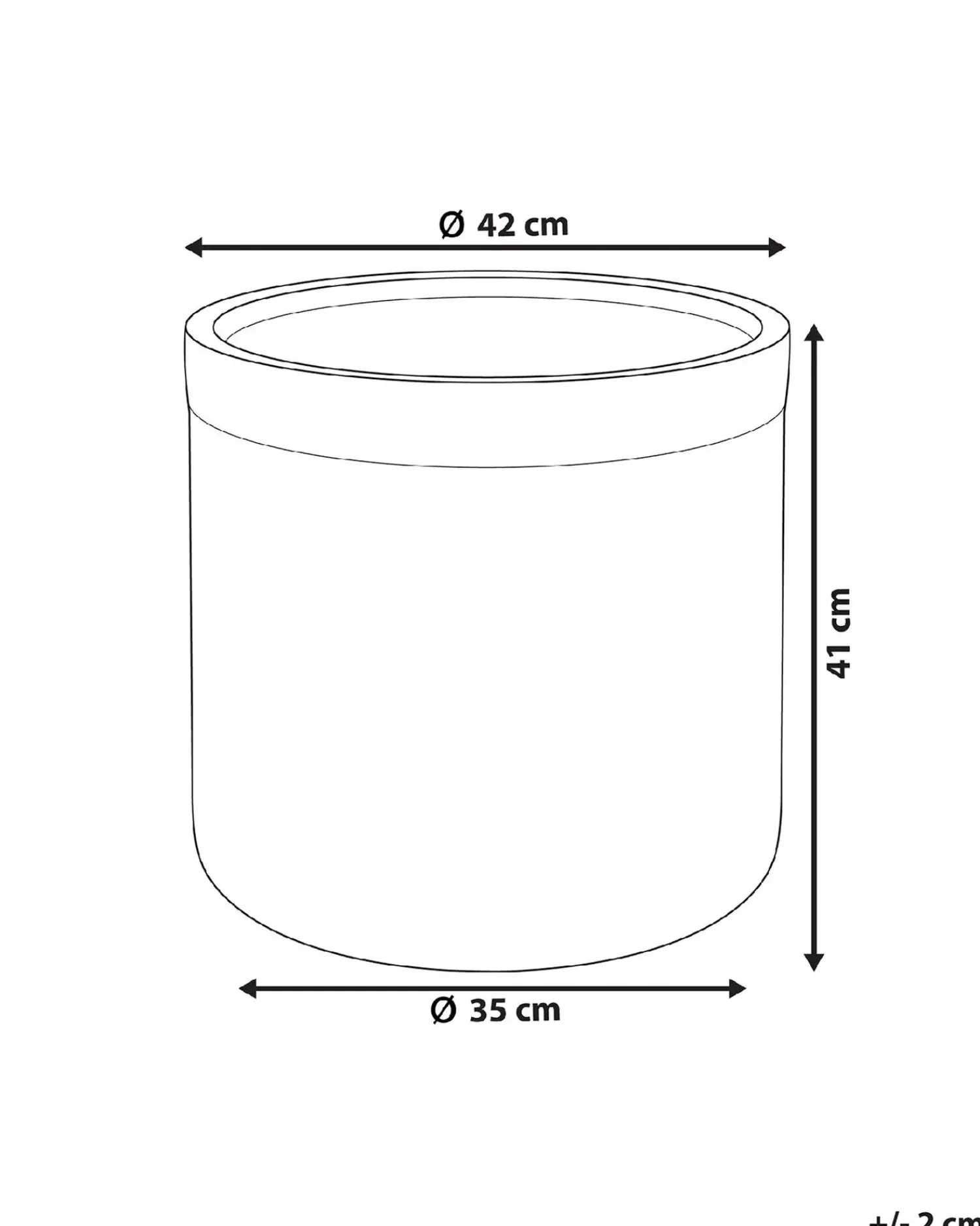 Beliani Vaso per piante SAMOS Grigio
