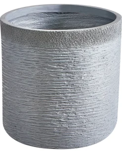 Beliani Vaso per piante SAMOS Grigio