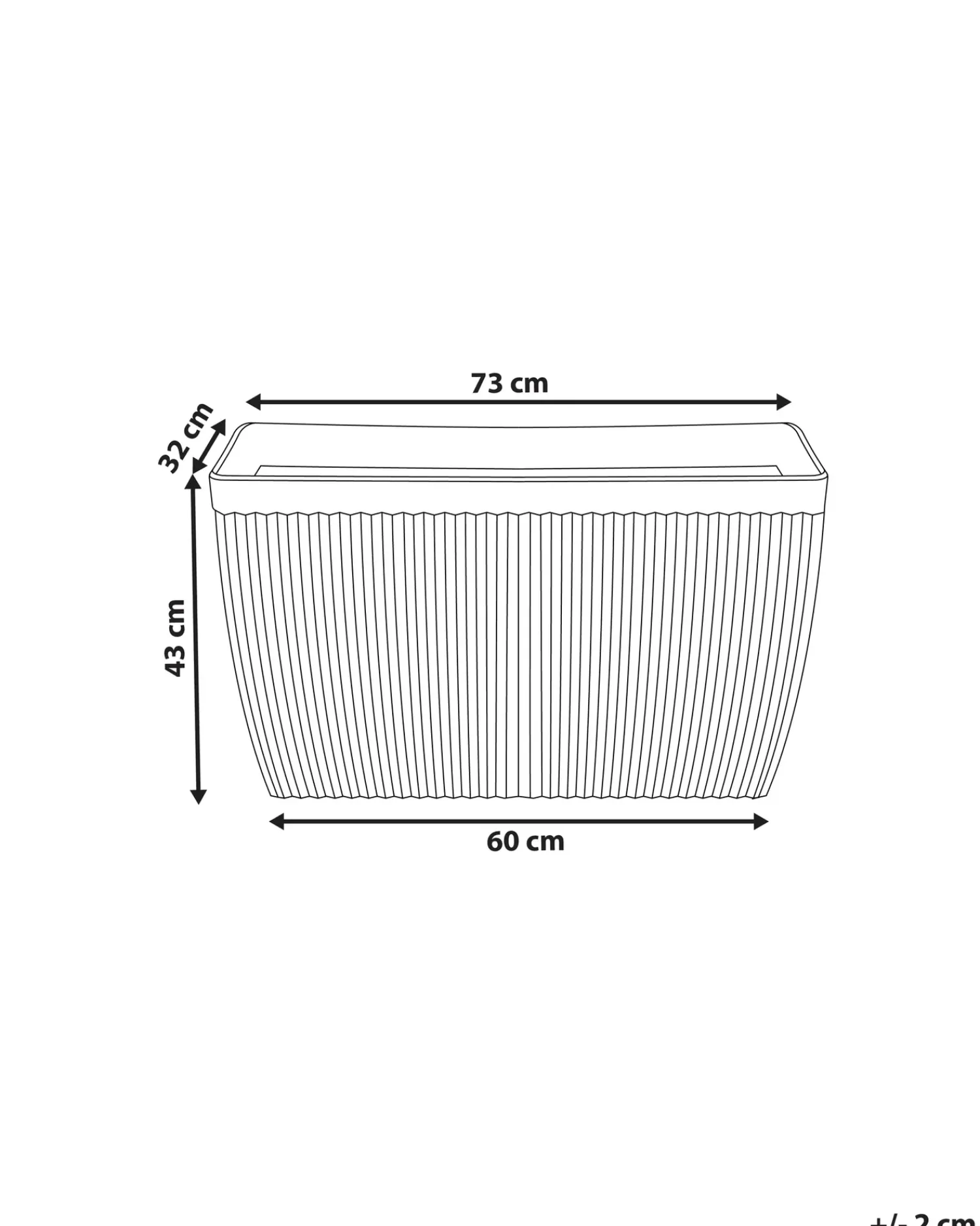 Best Beliani Vaso per piante SISAL 73 cm Beige