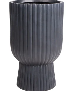 Sale Beliani Vaso per piante TAXODIUM 34 cm grafite Grigio
