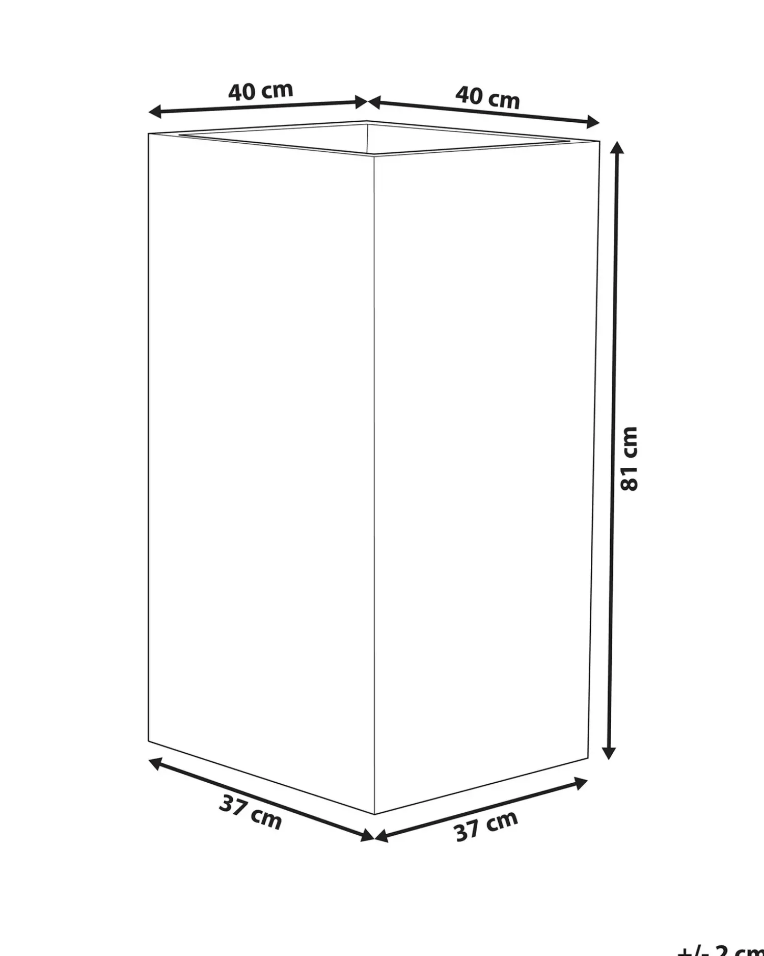 Online Beliani Vaso per piante TENNO 40 cm Beige
