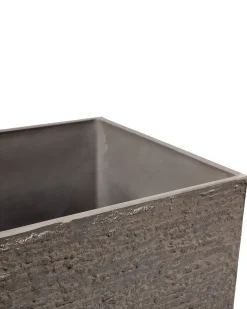 Outlet Beliani Vaso per piante TENNO 40 cm scuro Marrone