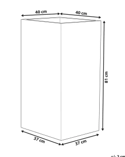 Outlet Beliani Vaso per piante TENNO 40 cm scuro Marrone