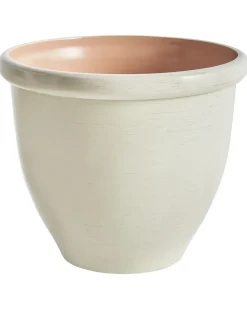 Discount Beliani Vaso per piante TESALIA 49 cm chiaro Beige