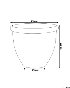 Best Beliani Vaso per piante TESALIA 49 cm Marrone