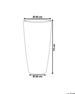 Clearance Beliani Vaso per piante TSERIA 40 cm Bianco