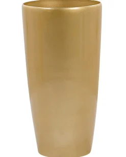 Outlet Beliani Vaso per piante TSERIA 40 cm Oro