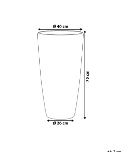Outlet Beliani Vaso per piante TSERIA 40 cm Oro