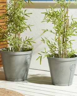 Discount Beliani Vaso per piante VARI Grigio
