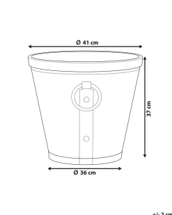 Discount Beliani Vaso per piante VARI Grigio