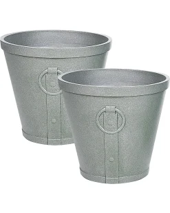 Discount Beliani Vaso per piante VARI Grigio
