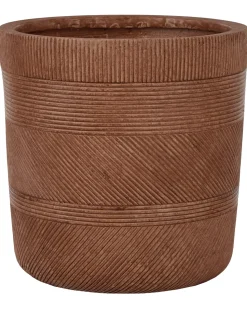 Best Beliani Vaso per piante VOULA dorato Marrone