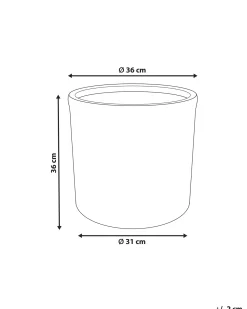 Best Beliani Vaso per piante VOULA dorato Marrone
