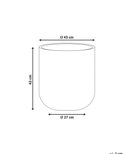 Outlet Beliani Vaso per piante YUHUA 43 cm Nero