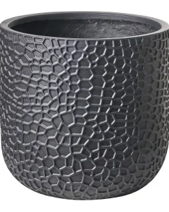 Outlet Beliani Vaso per piante YUHUA 43 cm Nero