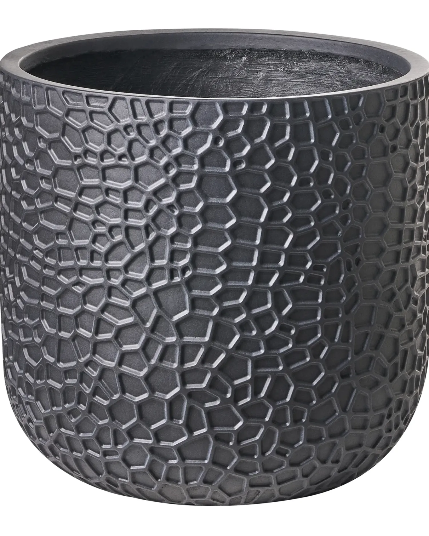 Outlet Beliani Vaso per piante YUHUA 43 cm Nero