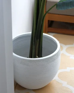 Hot Beliani Vaso per piante ZAKROS 38 cm Bianco