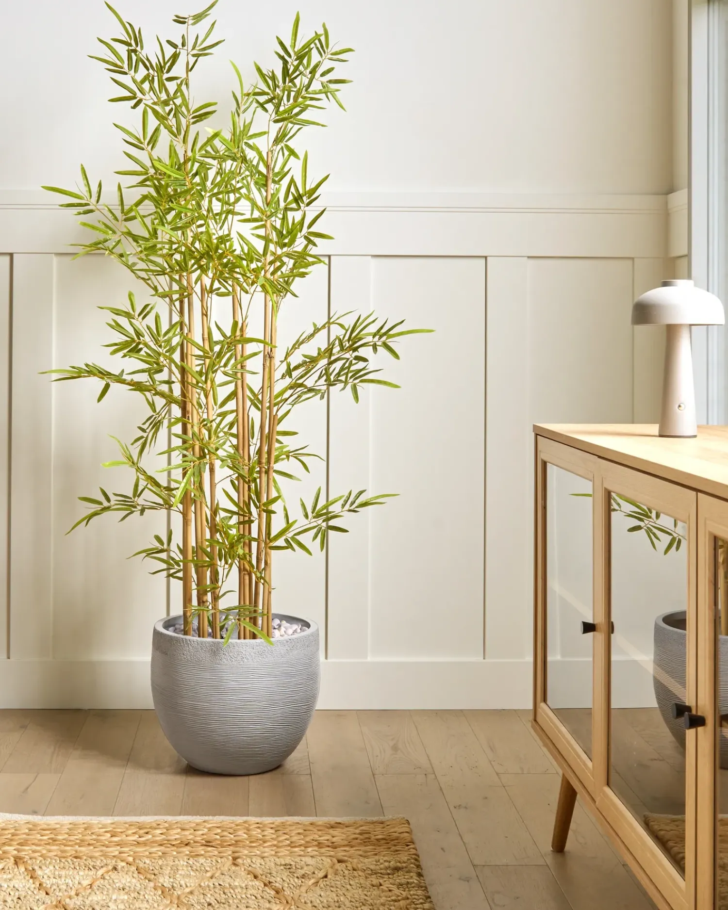 Discount Beliani Vaso per piante ZAKROS 38 cm Grigio