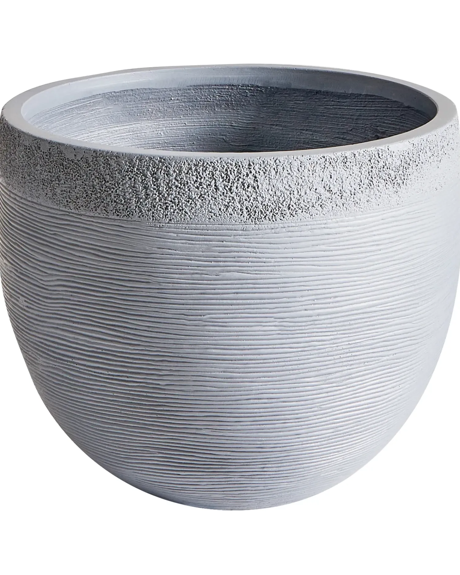 Discount Beliani Vaso per piante ZAKROS 38 cm Grigio