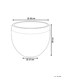 Online Beliani Vaso per piante ZAKROS 50 cm Grigio