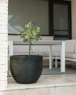 Online Beliani Vaso per piante ZAKROS 50 cm Nero