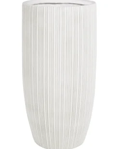 Discount Beliani Vaso per piante ZELKOVA 35 cm chiaro Beige