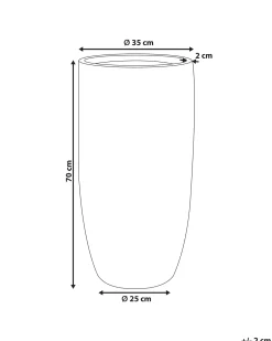 Discount Beliani Vaso per piante ZELKOVA 35 cm chiaro Beige